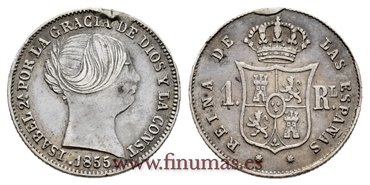Cy15923.-ISABEL II - 1 Real 1853 Barcelona - EBC