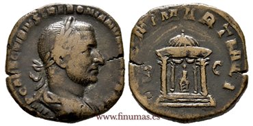 TREBONIANO GALO 251/3 d.C  SESTERCIO ROMA. MBC