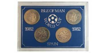 ISLA DE MAN - K-091/94 - 4x 1 CROWN WORLD CUP SPAIN 1982 - SC