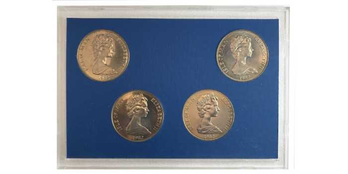 ISLA DE MAN - K-091/94 - 4x 1 CROWN WORLD CUP SPAIN 1982 - SC