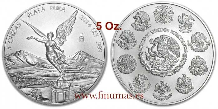 MEXICO - K-615 - 5 OZ. 2014. SC - SILVER