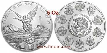 MEXICO - K-615 - 5 ONZAS 2014. SC - PLATA