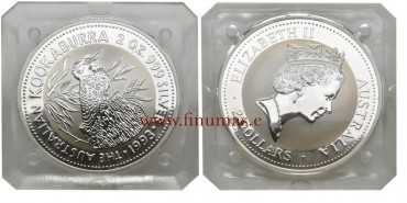 AUSTRALIA  2 Onza Plata KOOKABURRA 1993. MINT BLISTER