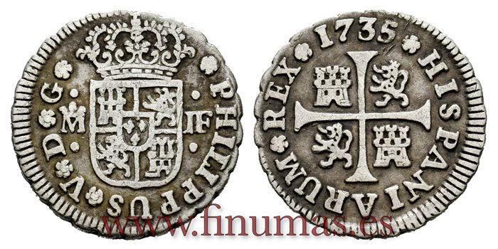 Cy07712.-FELIPE V - 1/2 Real 1738 Madrid J.F.- MBC.