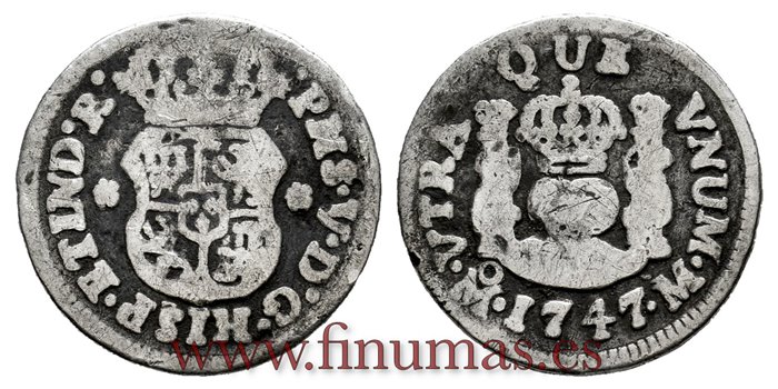 Cy07733.-FELIPE V - 1/2 Real 1747 Mexico M.- RC.