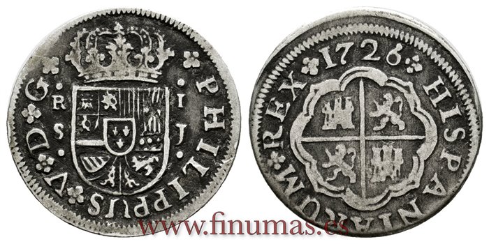 Cy07894.-FELIPE V - 1 Real 1726 Sevilla J.-MBC.