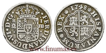 Cy09568.-FERNANDO VI - 1 Real 1748 Madrid J.B.-MBC.