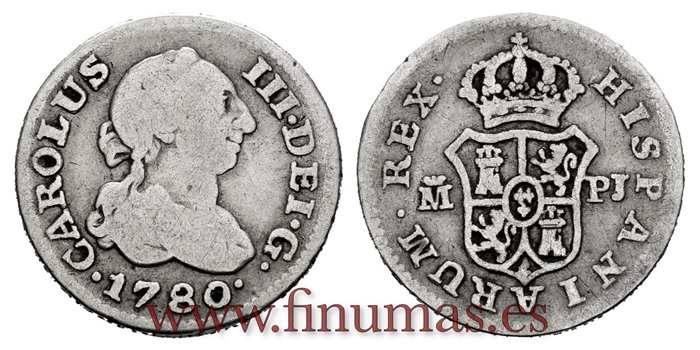 Cy10421.-CARLOS III - 1/2 Rea 1780 Madrid P.J.-BC.