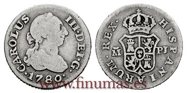 Cy10421.-CARLOS III - 1/2 Rea 1780 Madrid P.J.-BC.