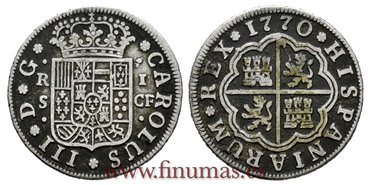 Cy10554.-CARLOS III - 1 Real 1770 Sevilla C.F.-MBC.