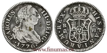 Cy10808.-CARLOS III - 2 Reales 1776 Madrid P.J.-MBC-.
