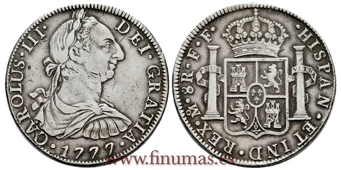 Cy11263.-CARLOS III - 8 Reales 1777 Mexico F.F.- MBC+.