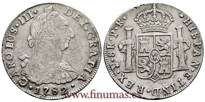 Cy11299.-CARLOS III - 8 Reales 1782 Potosi P.R.- MBC+.
