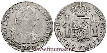 Cy11299.-CARLOS III - 8 Reales 1782 Potosi P.R.- MBC+.