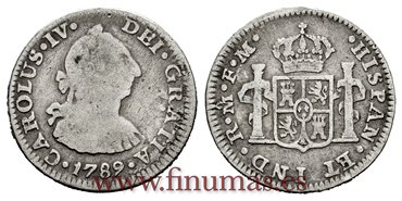 Cy12410.-CARLOS IV - 1/2 Reales 1789 Mexico F.M.-BC.