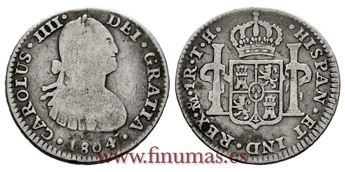 Cy12671.-CARLOS IV - 1 Real 1804 Mexico T.H.- MBC .