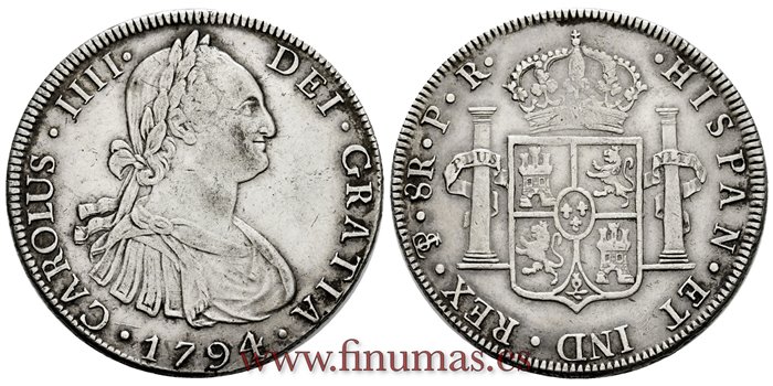 Cy13051.-CARLOS IV - 8 Reales 1794 Potosi P.R.- EBC-.