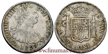 Cy13077.-CARLOS IV - 8 Reales 1797 Potosi P.P.- EBC-.