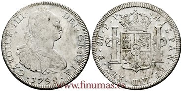 Cy13084.-CARLOS IV - 8 Reales 1798 Potosi P.P.- EBC.