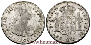 Cy13096.-CARLOS IV - 8 Reales 1800 Potosi P.P.- EBC+.