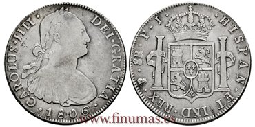 Cy13145.-CARLOS IV - 8 Reales 1806 Potosi P.J.- MBC+.