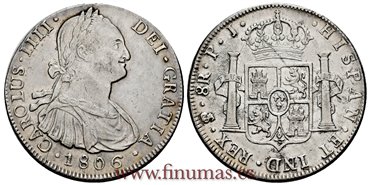 Cy13145-2.-CARLOS IV - 8 Reales 1806 Potosi P.J.- EBC+.