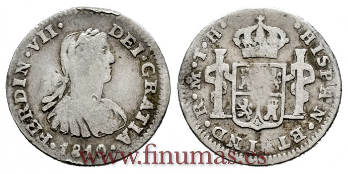 Cy14206.-FERNANDO VII - 1/2 Real 1810 Mexico T.H.- BC.