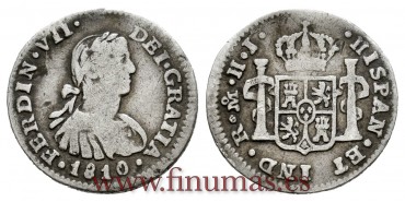 Cy14208.-FERNANDO VII - 1/2 Real 1810 Mexico H.J.- BC.