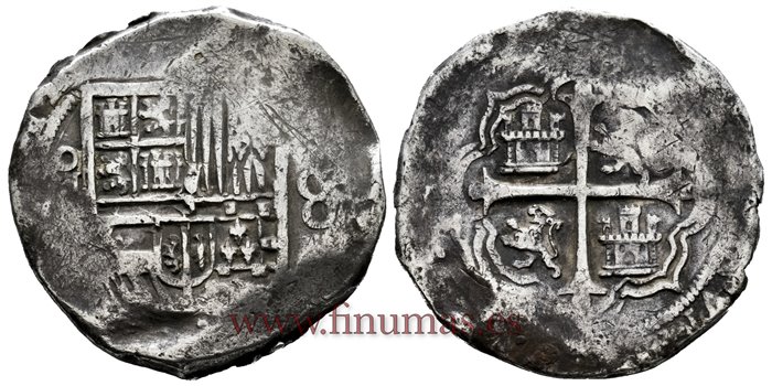 Cy06051.-FELIPE III - 8 Reales 1613? Mexico .- BC+