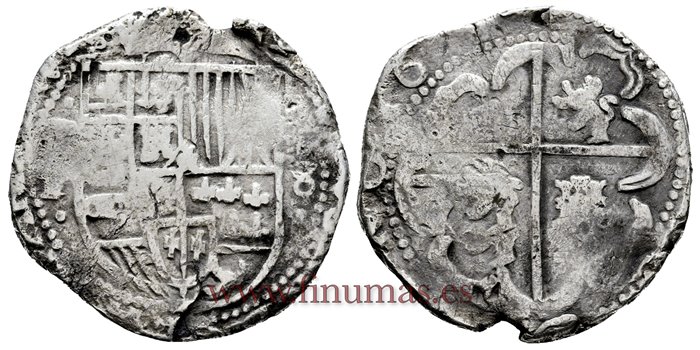 Cy05905.-FELIPE IV - 8 Reales 16xx Potosi T.- BC+