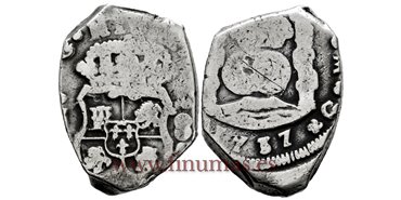 Cy08771.-FELIPE V - 8 Reales  1737 Guatemala J.F.- MBC