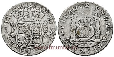 Cy09841.-FERNANDO VI - 8 Reales 1751 Mexico M.F.- MBC-