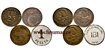 Cy16783.- GUERRA CIVIL - IBI  4 piezas  1937. Latón y niquel.- EBC
