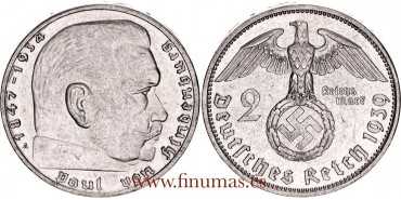 GERMANY III REICH - K-093 - 2 Reichmark 1937 A. MBC+