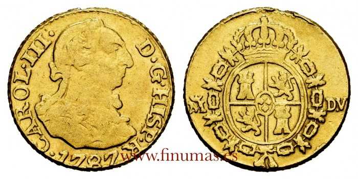 CY11408.- CARLOS III 1/2 ESCUDO 1787 MADRID D.V. - JOYA