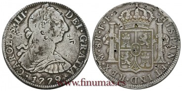 CY11279.- CARLOS III - 8 Reales 1779 Mexico F.F. -B.C.
