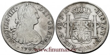 CY13066.- CARLOS IV - 8 Reales 1796 Mexico F.M. - E.B.C