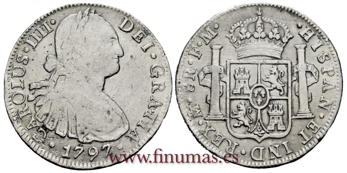 CY13076.- CARLOS IV - 8 Reales 1797 Mexico F.M.  -M.B.C.