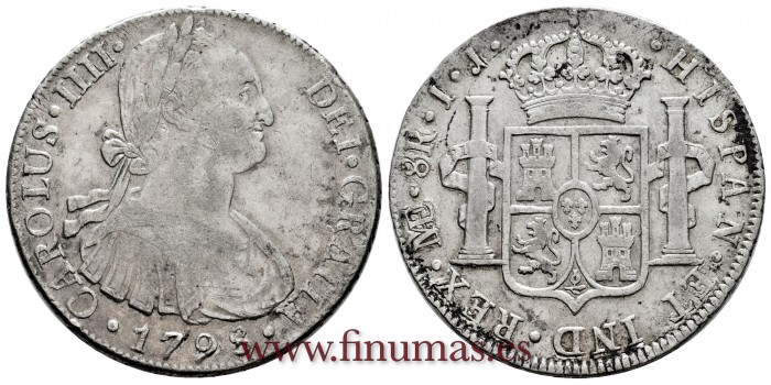 CY13081.- CARLOS IV - 8 Reales 1797 Lima I.J. -M.B.C.