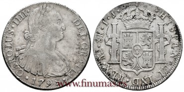 CY13081.- CARLOS IV - 8 Reales 1797 Lima I.J. -M.B.C.