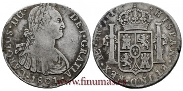 CY13100.- CARLOS IV - 8 Reales 1801 Lima I.J.  -M.B.C.