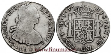 CY13113.- CARLOS IV - 8 Reales 1802 Potosi P.P. 