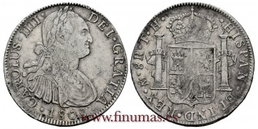 CY13158.- CARLOS IV - 8 Reales 1808 Mexico T.H.  -M.B.C.