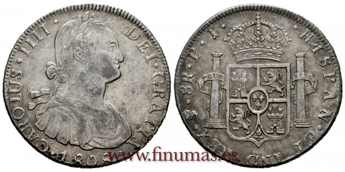 CY13159.- CARLOS IV - 8 Reales 1808 Potosi P.J.  - E.B.C