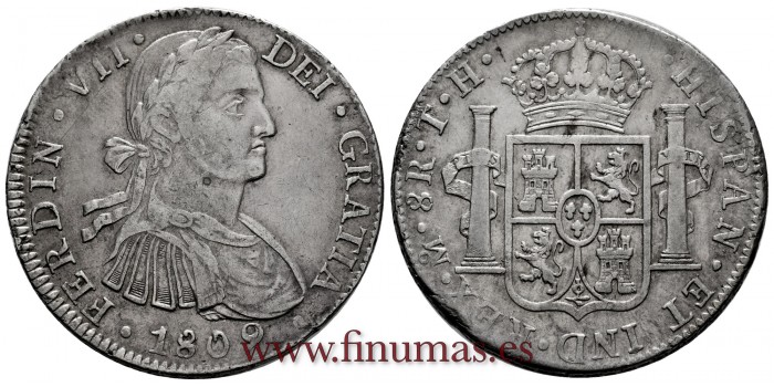 CY14941.- FERNANDO VII - 8 Reales 1809 Mexico T.H. -M.B.C.