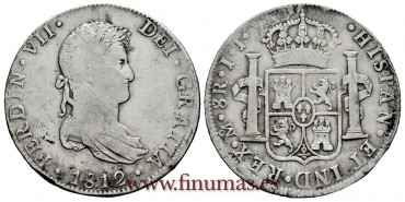 CY15005.- FERNANDO VII - 8 Reales 1812 Mexico J.J. -B.C.