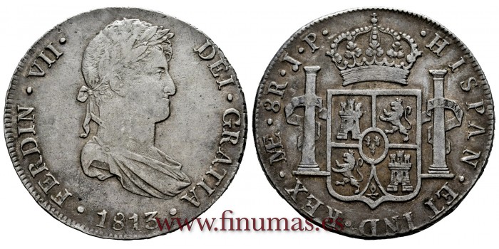 CY15029.- FERNANDO VII - 8 Reales 1813 Lima J.P.  -M.B.C.