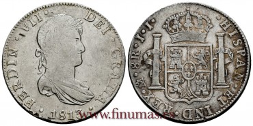 CY15035.- FERNANDO VII - 8 Reales 1813 Mexico J.J. -M.B.C.