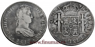 CY15041.- FERNANDO VII - 8 Reales 1813 Potosi P.J.  -M.B.C.