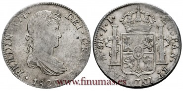 CY15150.- FERNANDO VII - 8 Reales 1820 Mexico J.J. -M.B.C.